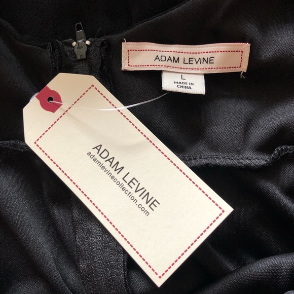 Adam Levine Mini Black Dress Size L Flowy A-Line Flare Whimsigoth Feminine - Picture 2 of 14